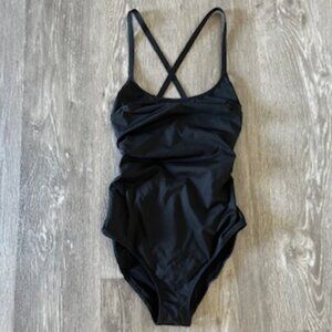 NWOT Huit8 Black One Piece Swimsuit 32D